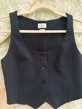 Wilfred Rocco Navy Button Front Vest